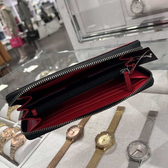 Michael Kors Cooper Pebbled Leather Smartphone Wallet 36S4LCOZ3L BRIGHT RED - Picture 5 of 11